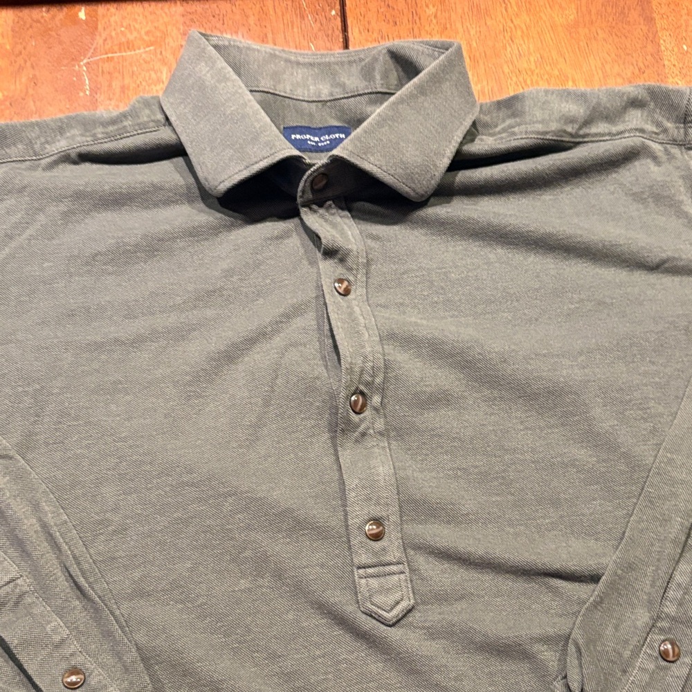 Proper Cloth Cotton Stretch Pique’ Popover Shirt